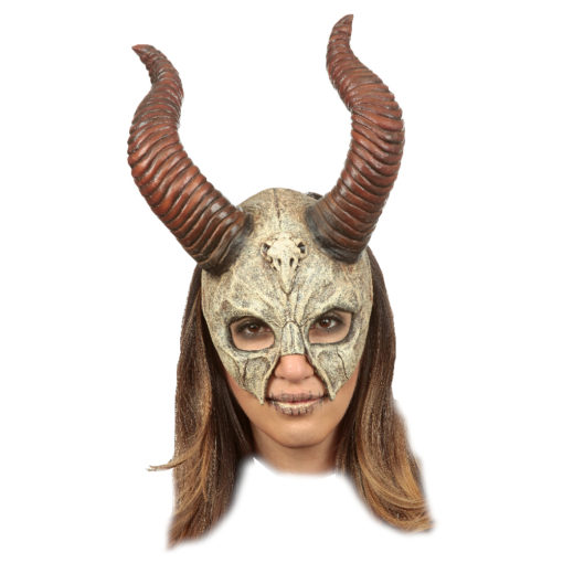 Mythical horned skull mask